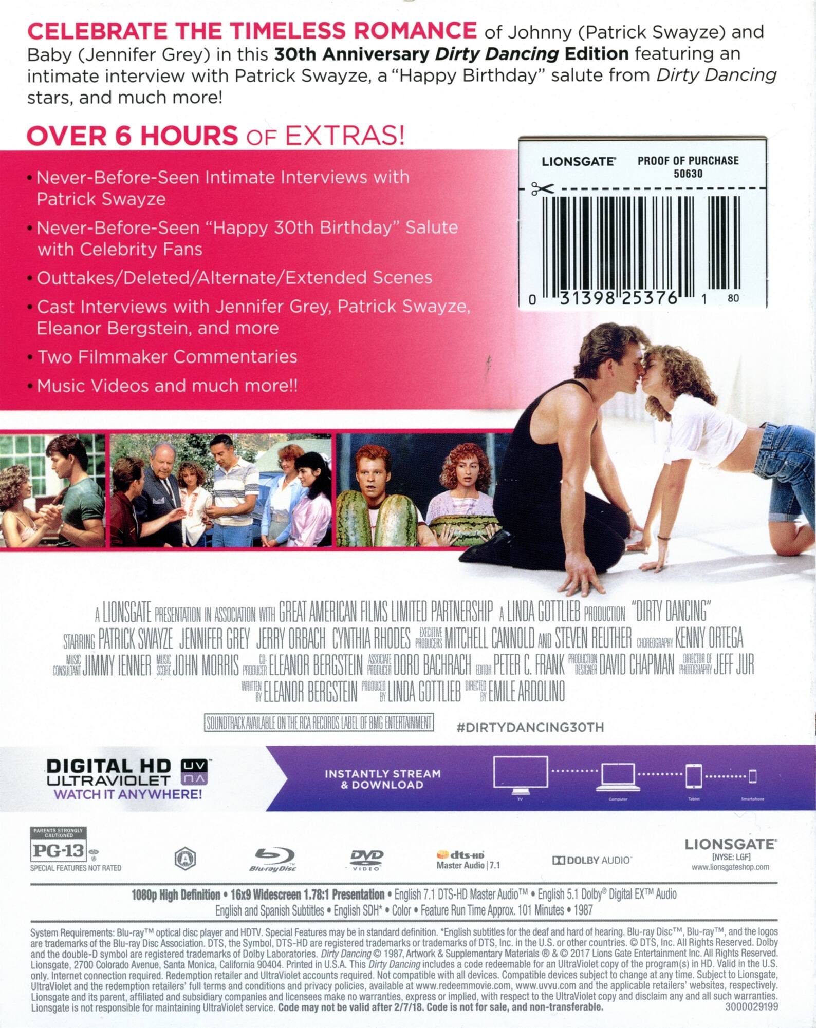 Alt View 1. Dirty Dancing (30th Anniversary)   - BLU-RAY.