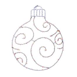 Celebrations - LED Red/White Ornament Silhouette 15 in. Hanging Decor - Red | White