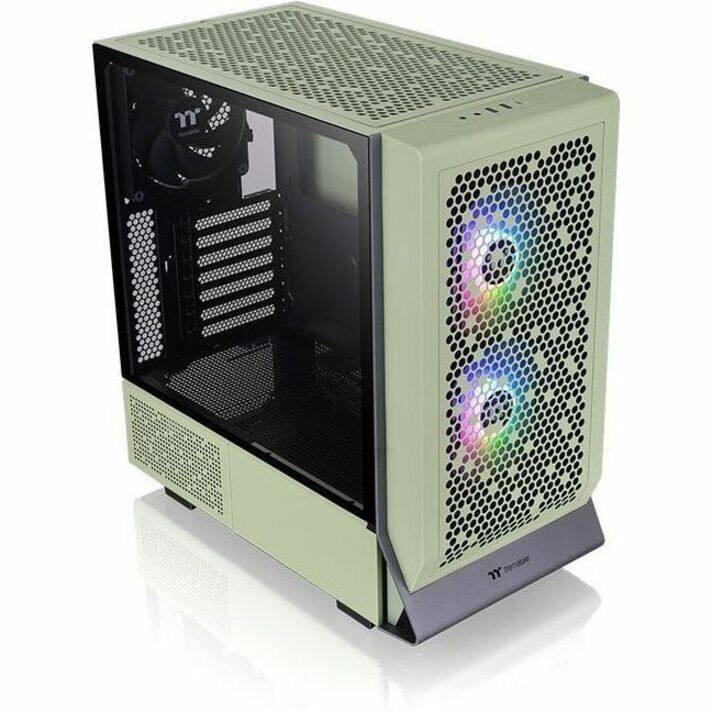 Alt View 8. Thermaltake - Thermaltake Ceres 300 Series Ceres 300 TG ARGB Matcha Green SPCC E-ATX Mid Tower Case - Matcha Green.
