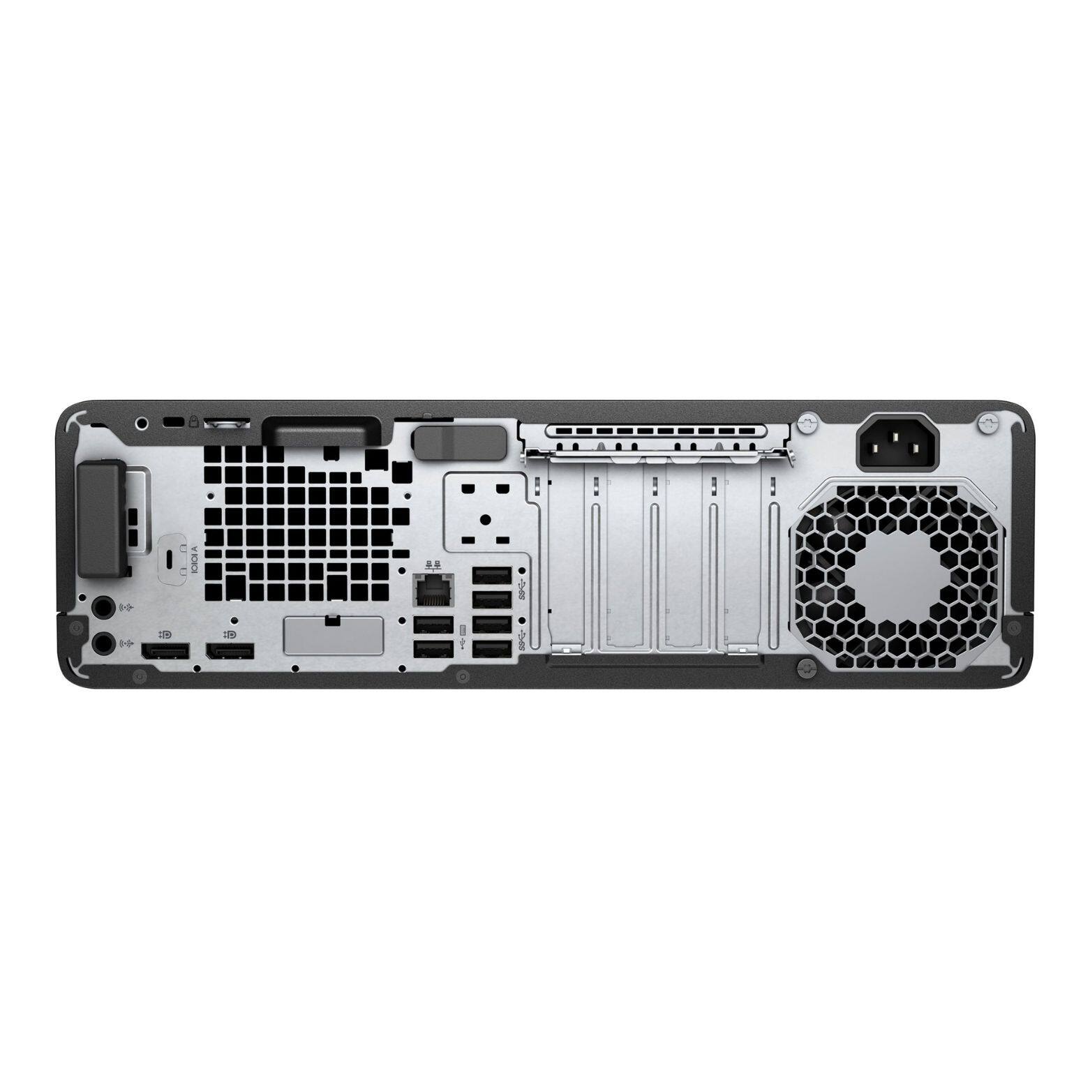 Alt View 3. HP - EliteDesk 800 G4 SFF Intel Core i5-8500 3 GHz 16 GB DDR4 256 GB SSD Intel UHD Graphics 630 Windows 11 Pro Desktop - Black.