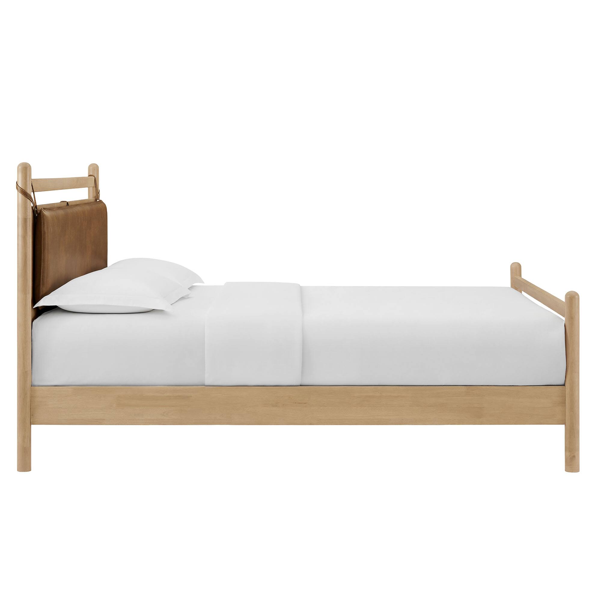 Alt View 3. Modway - Leni Wood Platform Bed Frame by Modway - Light Oak Canyon.
