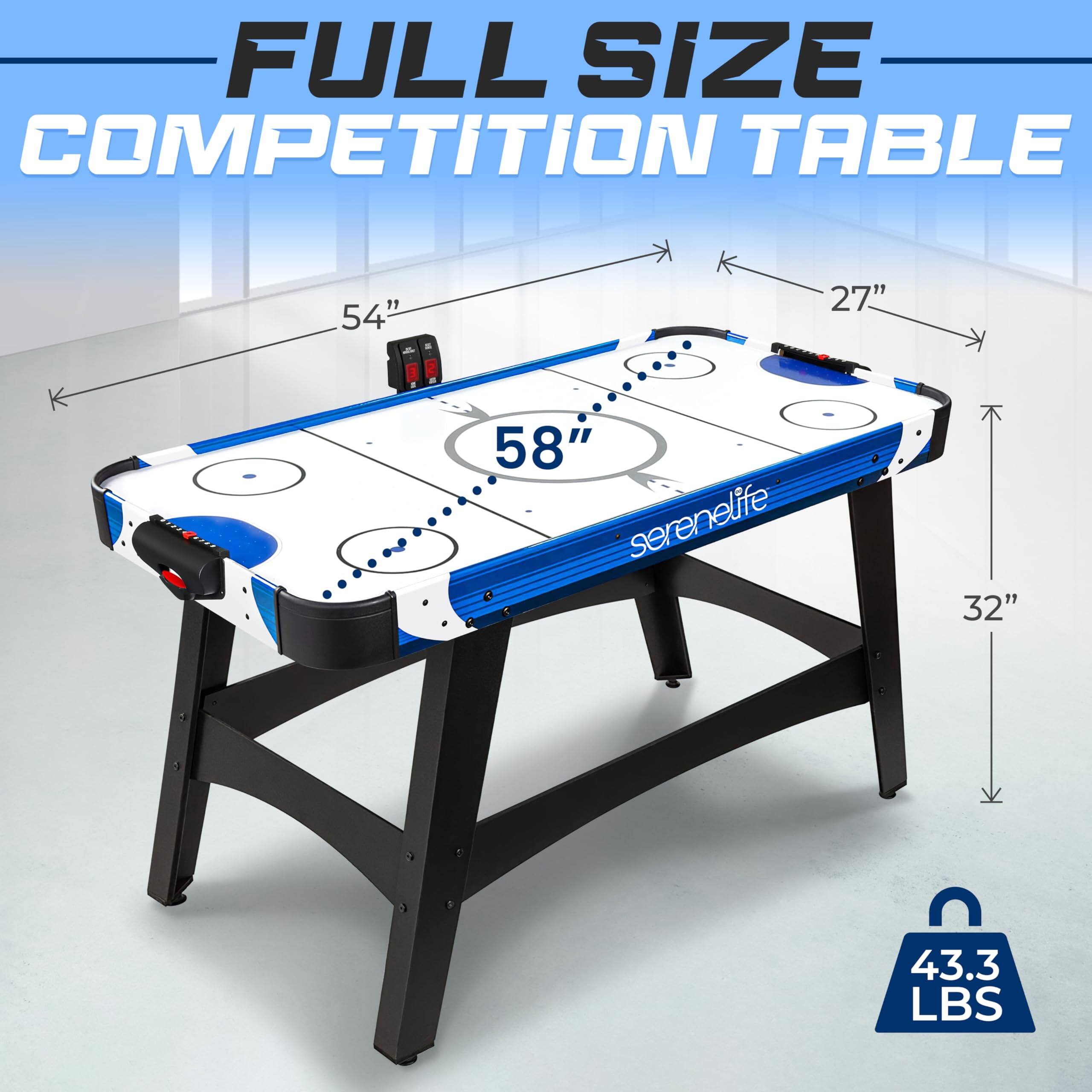 FULL SIZE COMPETITION TABLE  
54" x 27" x 58"  
serenelife  
32"  
43.3 LBS