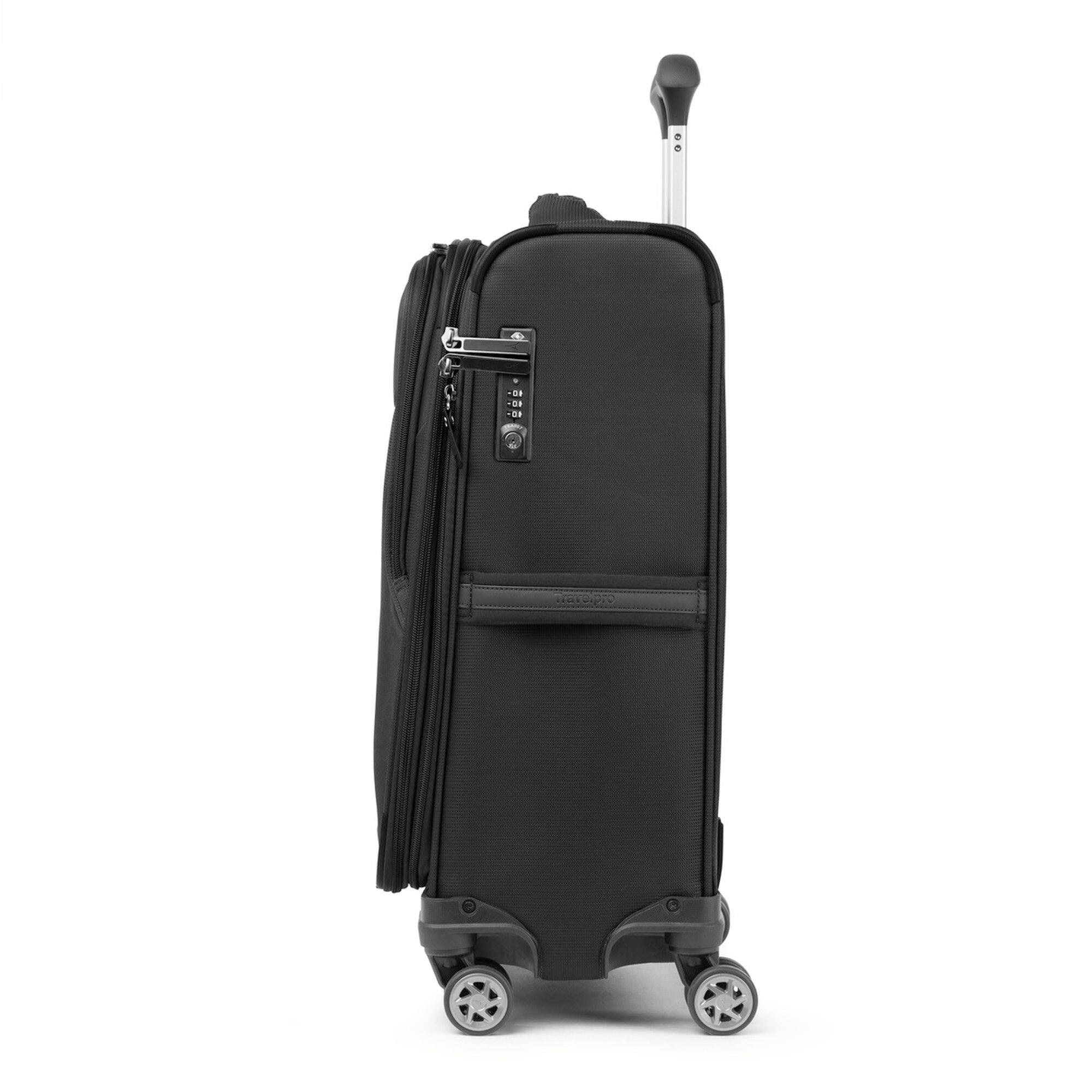 Alt View 3. Travelpro - Walkabout 6 Compact Softside Carry-On Spinner Luggage with TSA Lock - Jet Black.