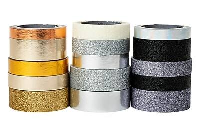 Alt View 2. Scotch - Washi Glitter Metallic Washi Tape, Multicolor, 15 Rolls/P ack - Assorted.