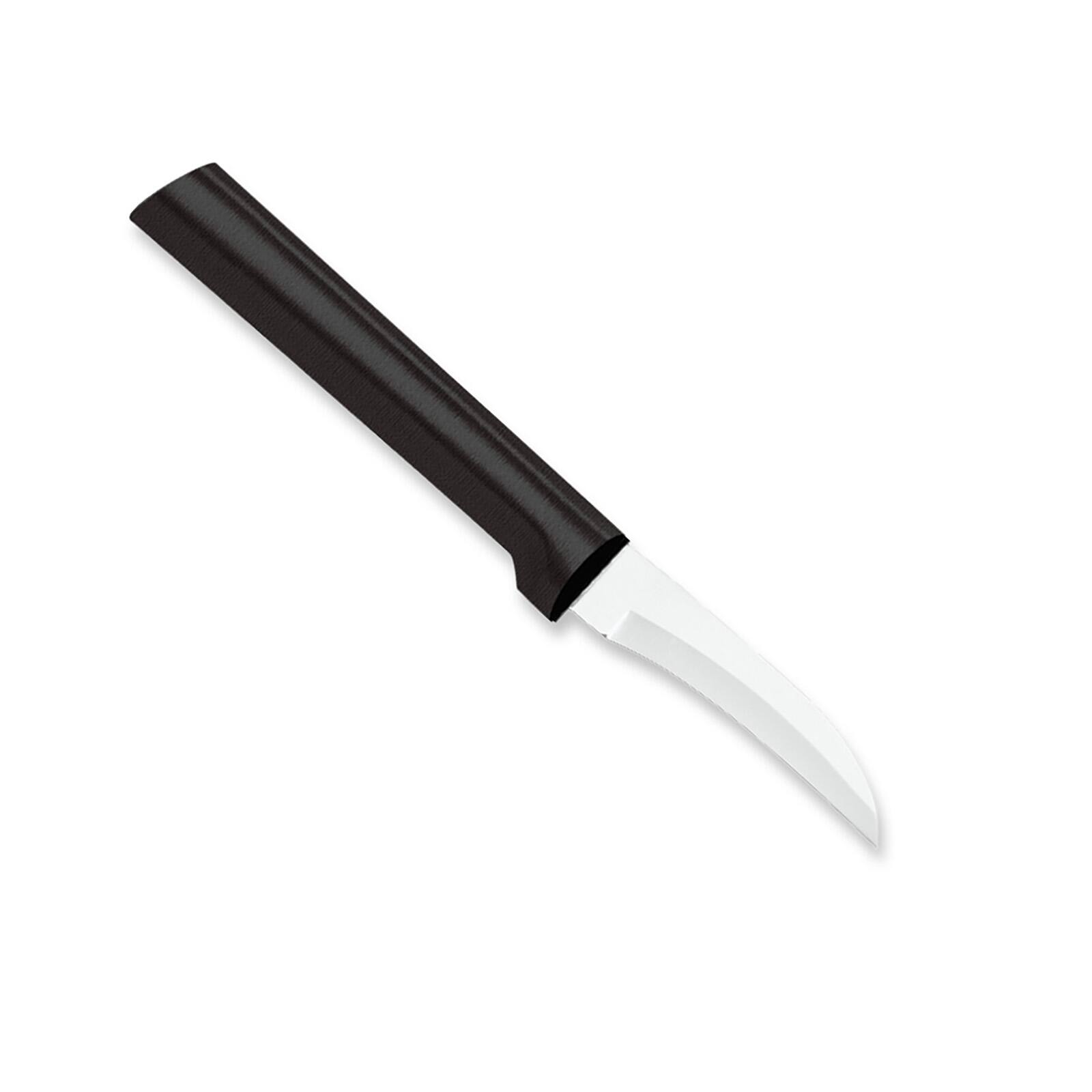 Front. Rada - Cutlery 2.38-Inch Granny Paring Knife, Black Handle - Black.