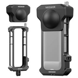 Neewer - Aluminum Cage for Insta360 X4, Quick Release, 1/4" Threads, Lens Cap Included - Black