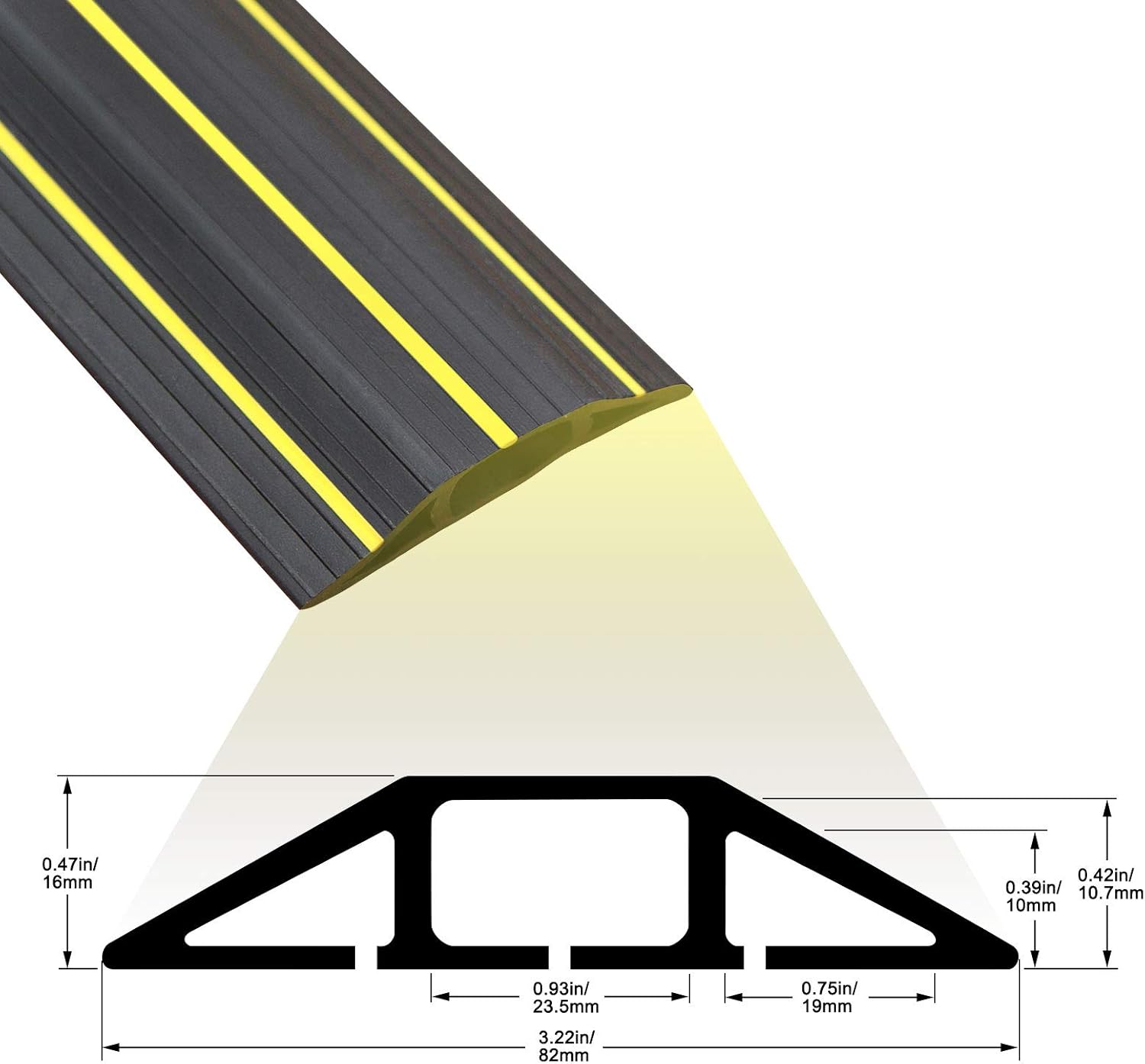 - 0.47in / 16mm
- 0.42in / 10.7mm
- 0.39in / 10mm
- 0.93in / 23.5mm
- 0.75in / 19mm
- 3.22in / 82mm