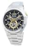Bulova - Maquina 98A224 Automatic 21 Jewels Mens Watch Black Stainless Steel Skeleton Dial 100M - Silver