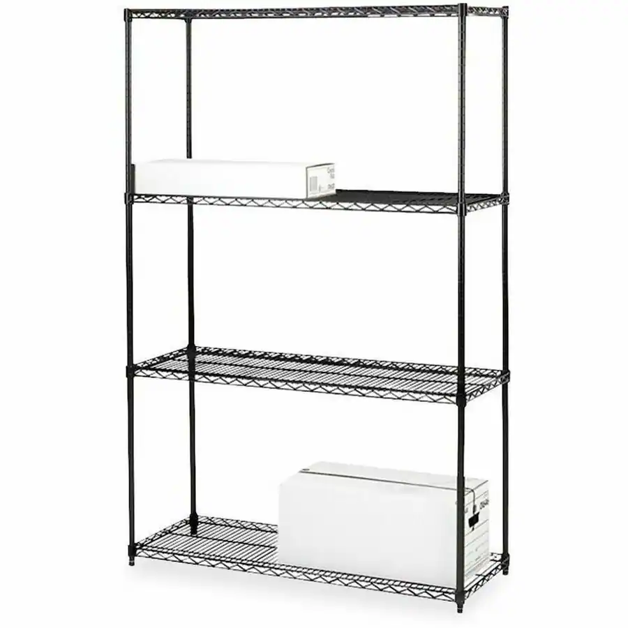 Steel Storage Rack Patterns Free Lorell Industrial Wire Shelving 4 Shelf 4 Tier 72