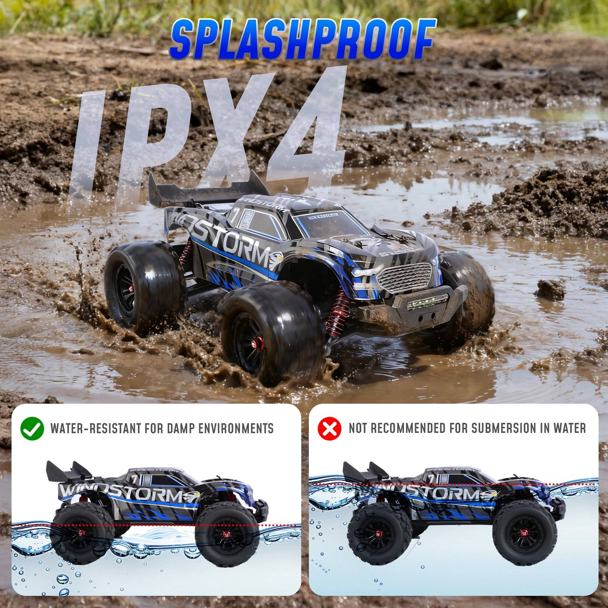 SPLASHPROOF IPX4

WATER-RESISTANT FOR DAMP ENVIRONMENTS

NOT RECOMMENDED FOR SUBMERSION IN WATER