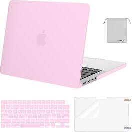 mosiso - Case for MacBook Pro 14 inch Case M5 M4 M3 M2 M1 2026-2021 A3427 A3426 A3434 A3112 A3185 A3401 A2918 A2992 A2779 A2442 - Clear Pink