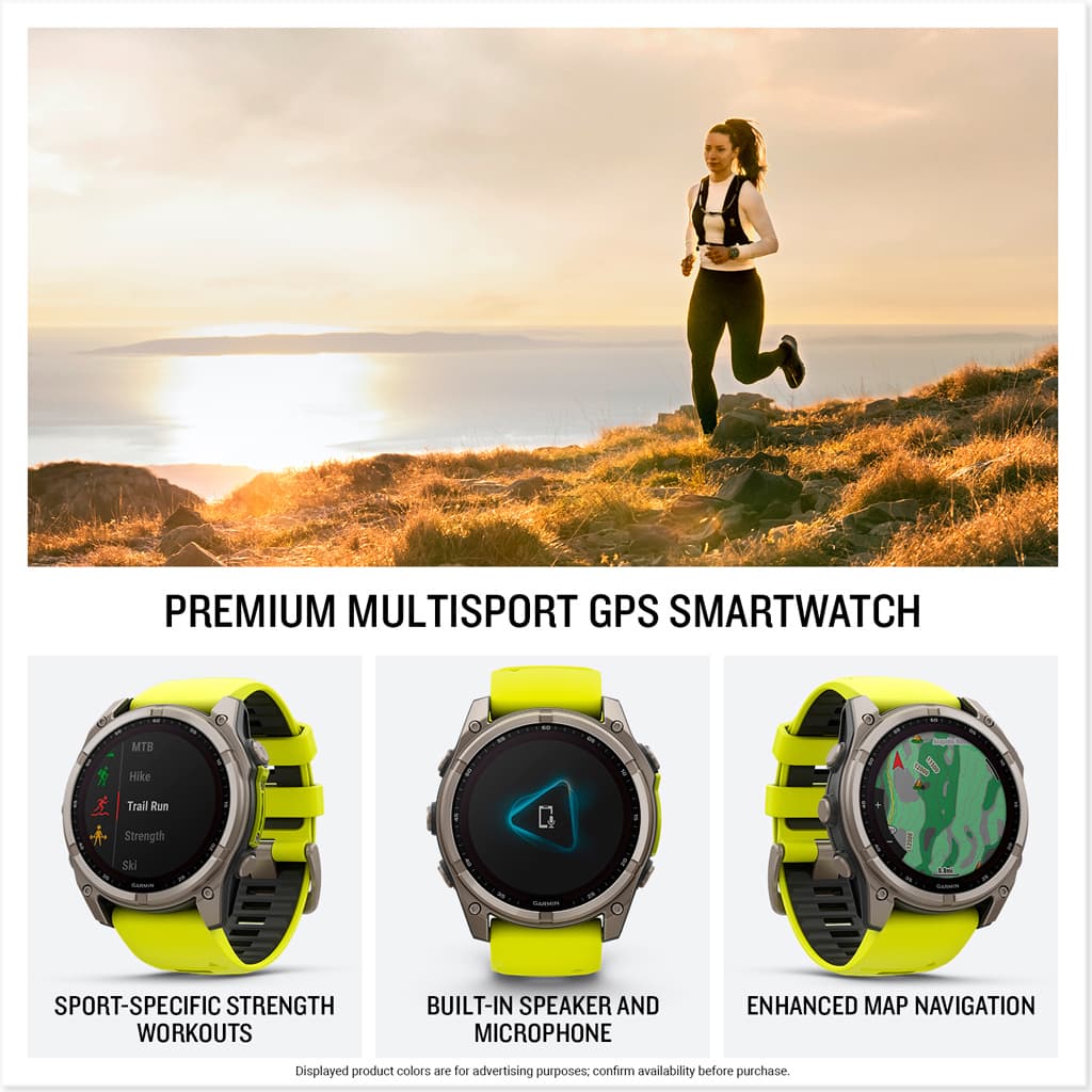 Premium Multisport GPS Smartwatch - MTB Hike Trail Run 1 Strength - Sport-Specific Strength Workouts - Built-In Speaker and Microphone - Enhanced Map Navigation