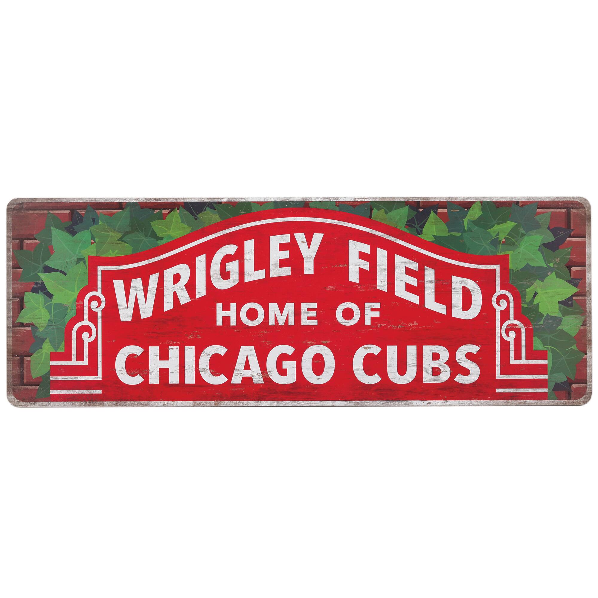 Chicago Cubs 10'' x 28'' Team Traditions Wood Sign