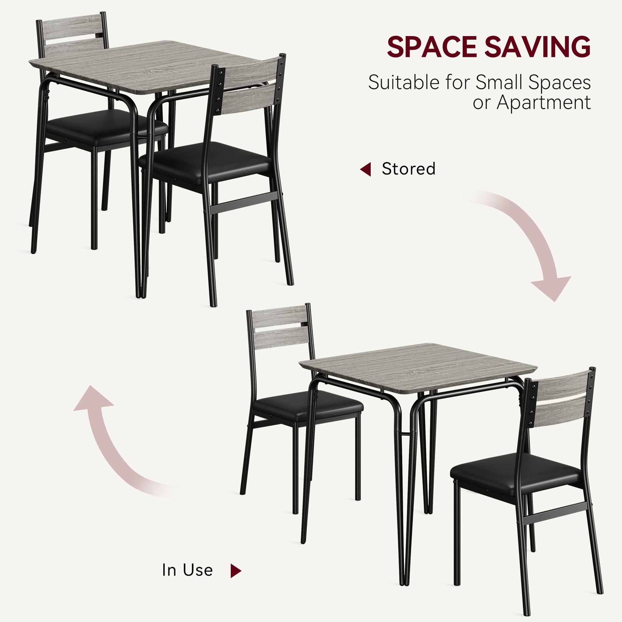 SPACE SAVING  
Suitable for Small Spaces or Apartment  

Stored  
In Use