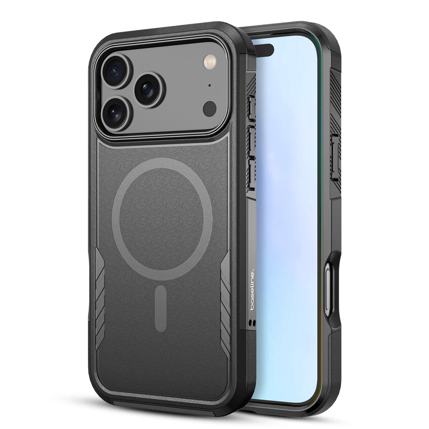 Front. BASELINE - baseline Fortress Series MagSafe Case for Apple iPhone 17 Pro Max - Black - Black.