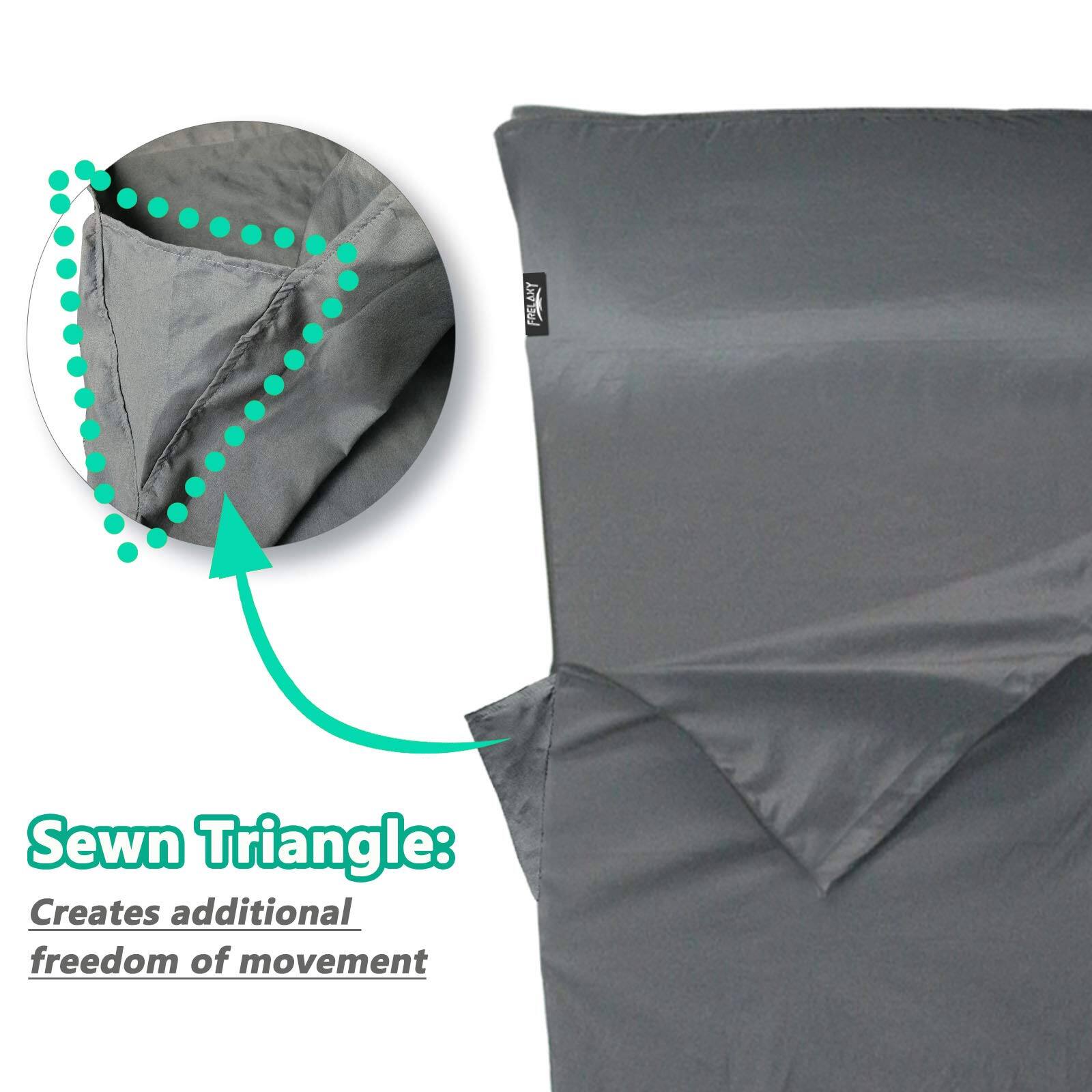 Sewn Triangle:  
Creates additional freedom of movement