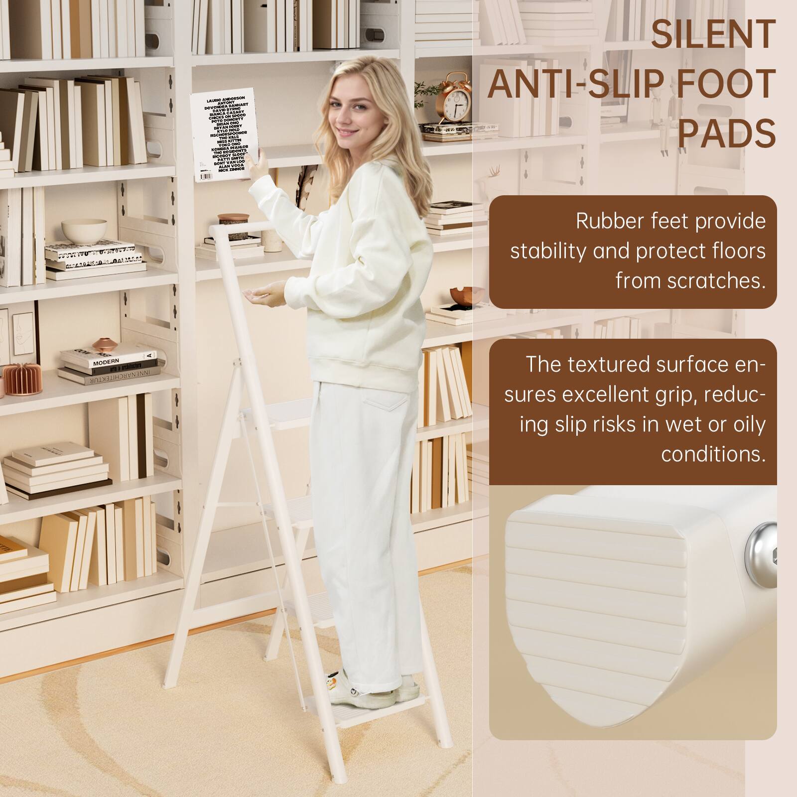 SILENT ANTI-SLIP FOOT PADS

Rubber feet provide stability and protect floors from scratches.

The textured surface ensures excellent grip, reducing slip risks in wet or oily conditions.