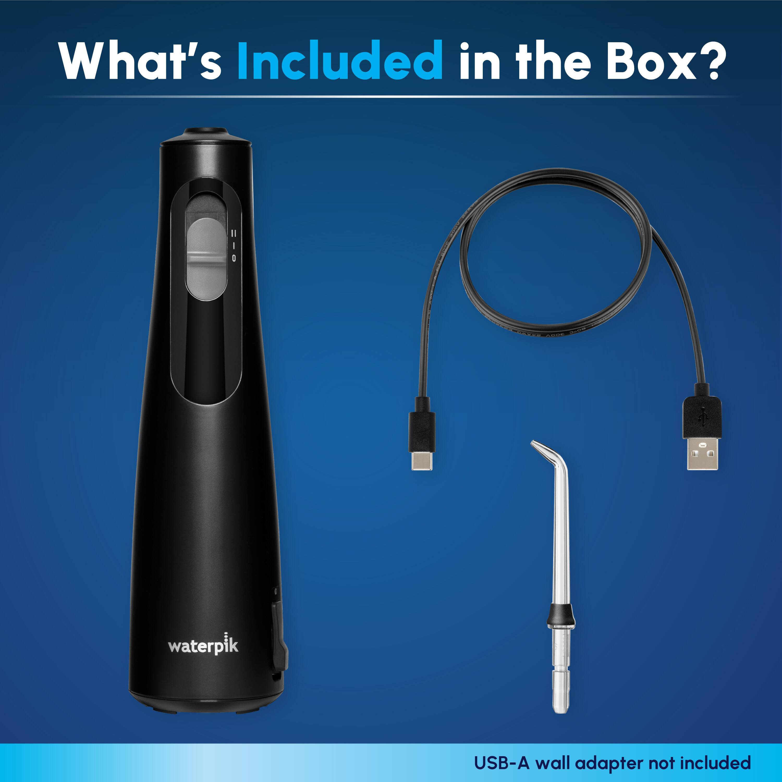 What's Included in the Box?  
USB-A wall adapter not included