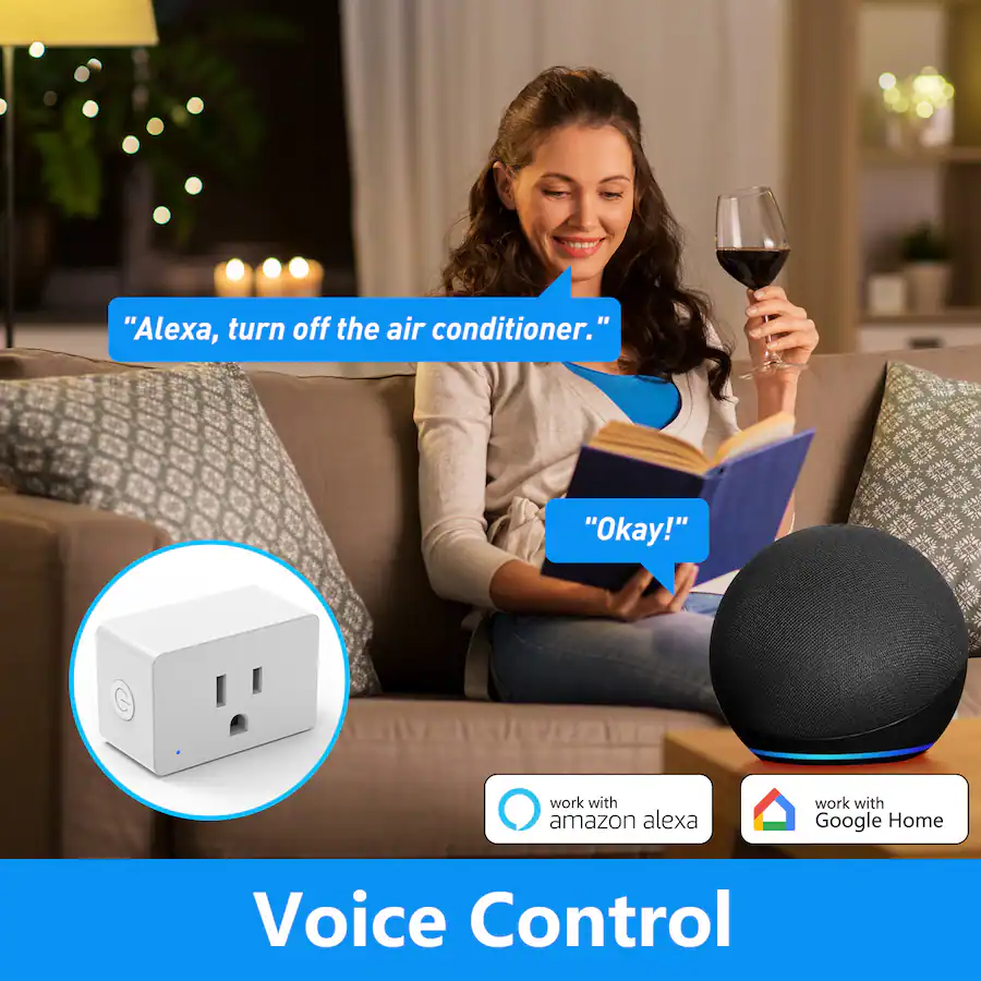Plug Socket Custom Made DAYBETTER Smart Wi Fi Plug, 15A 1800W Mini Smart Outlet, 100 120V AC ...