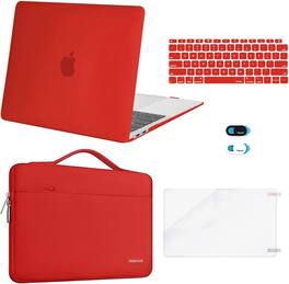 mosiso - 5-in-1 MacBook Air 13 Case and Sleeve Kit A2337/A2179/A1932 - Red