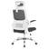 Alt View 11. OSP Home Furnishings - Mesh Back Manager’s Chair with Flip Arms and 2-Way Adjustable Headrest - Black/White.