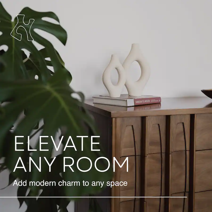 Maven Lane Villa Moda Emile Abstract Organic Decorative Modern Vase ...
