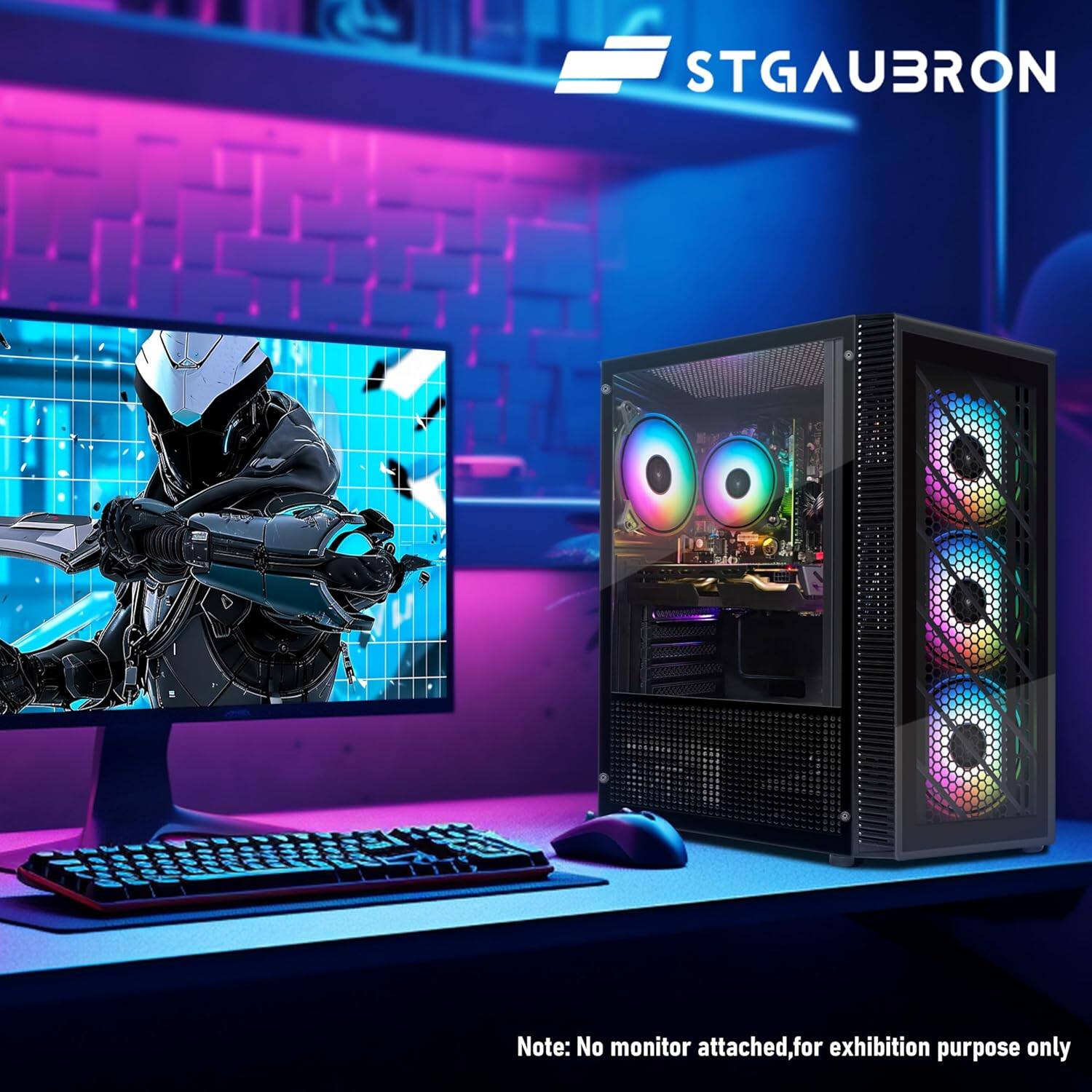 STGAubron Gaming PC Computer Desktop, Intel Core i7 up to 3.9Ghz