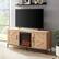 Alt View Zoom 12. Walker Edison - Modern Farmhouse Barn Door Fireplace TV Stand for Most TVs up to 65” - Coastal Oak.
