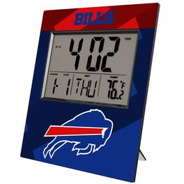 Keyscaper - Buffalo Bills Color Block Digital Desk Clock - Multicolor