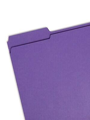 Alt View 1. Smead - Smead Reinforced File Folder, 3 Tab, Letter Size, Purple, 100/Box (13034) - Purple.