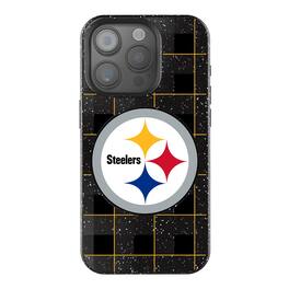 Keyscaper - NFL - Pittsburgh Steelers Plaid Bling iPhone Case - 15 - Black