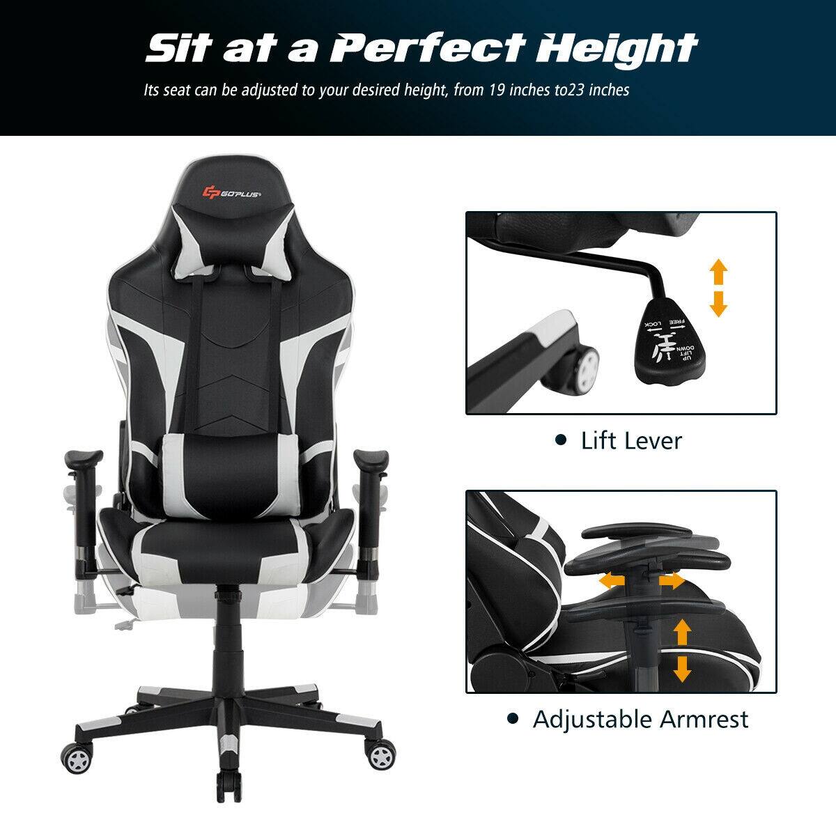 Sit at a Perfect Height  
Its seat can be adjusted to your desired height, from 19 inches to 23 inches

50PLUS  
rock FREE  
NMOO LIFT UP

Lift Lever  
Adjustable Armrest