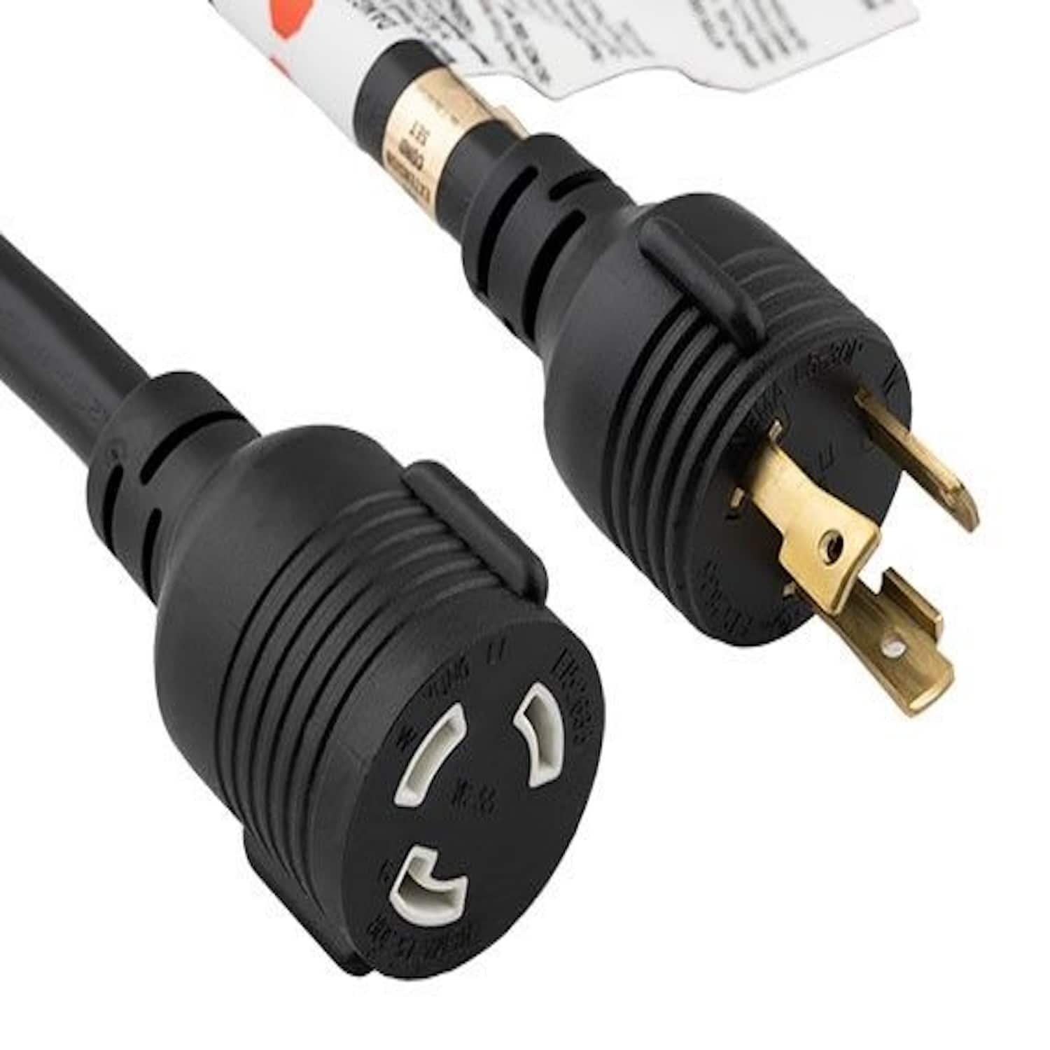 Sanoxy - Cables and Adapters; 25ft 10 AWG 30A 125V Extension Power Cord NEMA L5-30P to NEMA L5-30R - Black