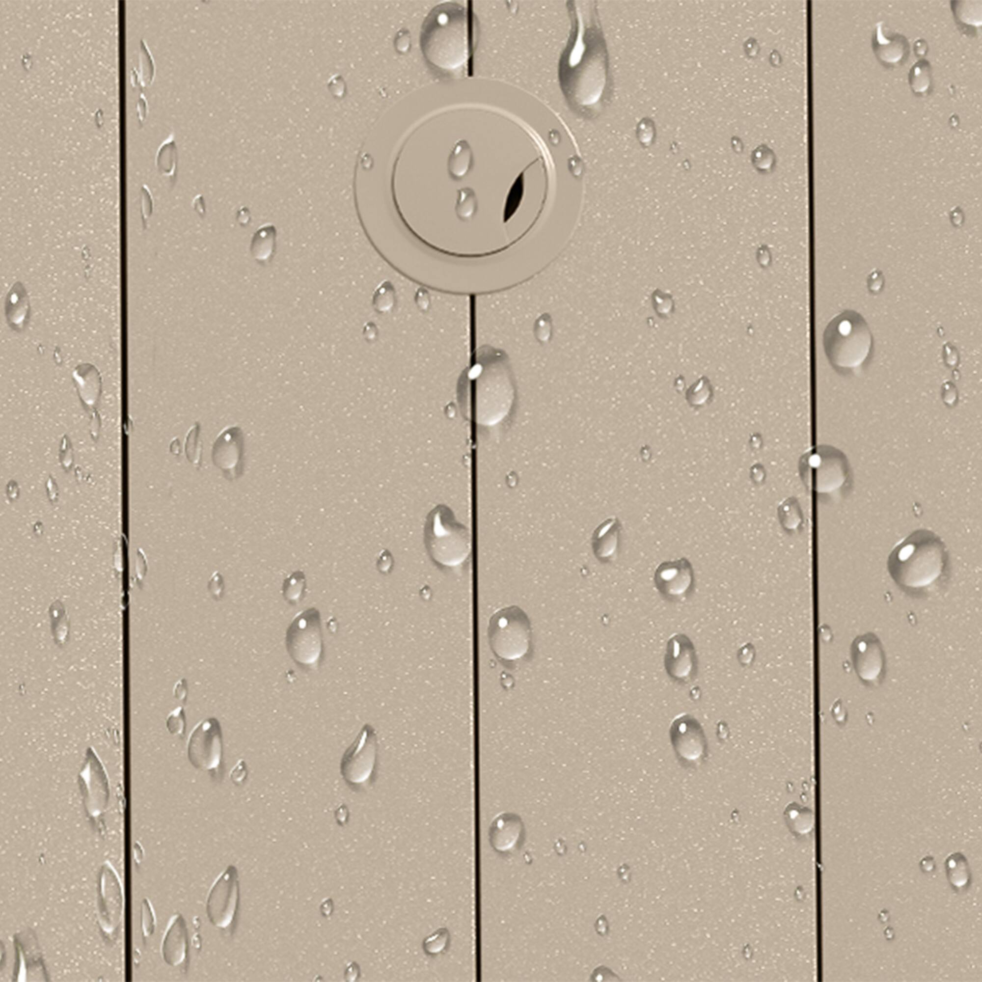 Alt View 2. Mondawe - 7 Pieces Outdoor Metal Dining Set, 6 Stackable Dining Chairs and 52.95" Round Dining Table - Sandstone.