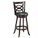Alt View 2. Costway - Set of 2 Bar Stools 29" Height Wooden Swivel Backed Dining Chair Home Kitchen - brown+ black.