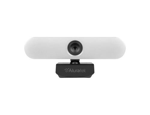 Aluratek - Ultra 4K HD Ring Light Webcam with Dual Stereo Noise Cancelling Mics
