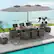 Alt View 4. Costway - 10 Pieces Patio Wicker Dining Set with Double-Sided Patio Umbrella 8 Armchairs - Grey,Mix Brown.