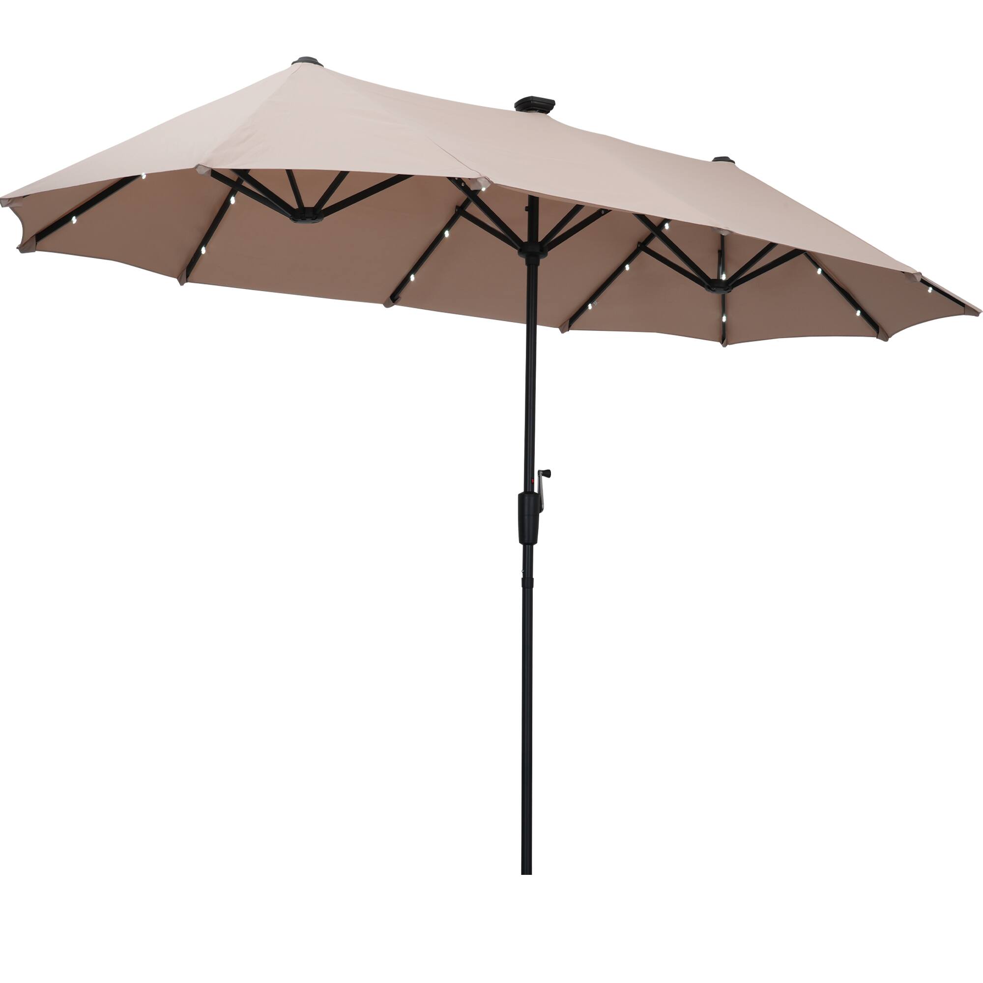 Alt View 1. Ainfox - Ainfox 13ft Patio Umbrella Outdoor Umbrella With Led Lights - Khaki.