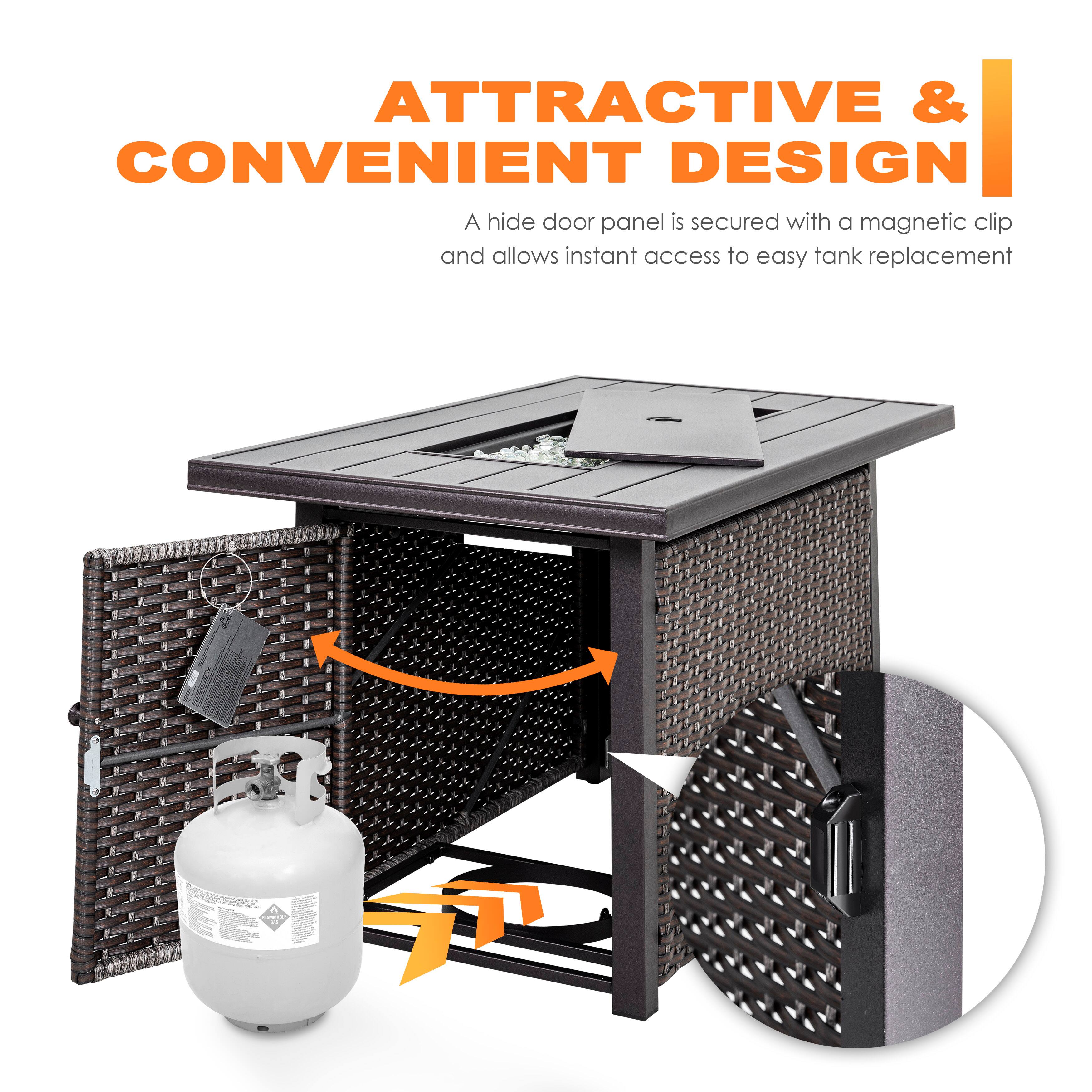 ATTRACTIVE & CONVENIENT DESIGN

A hide door panel is secured with a magnetic clip and allows instant access to easy tank replacement