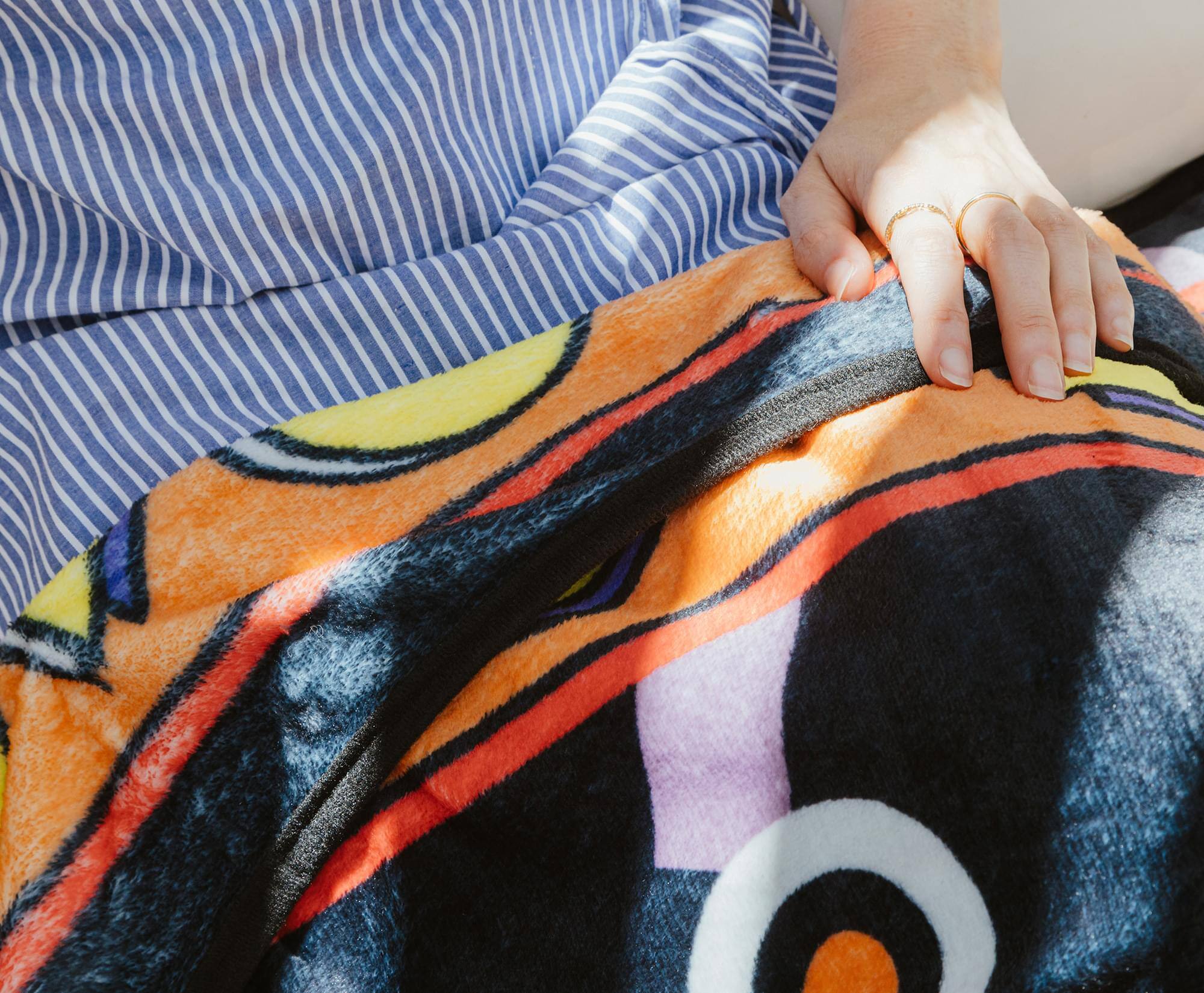 Alt View 4. Toynk - PAC-MAN Classic Jumping 45 x 60 Inch Throw Blanket - Yellow.