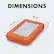 DIMENSIONS 86 mm x 135 mm x 19 mm
