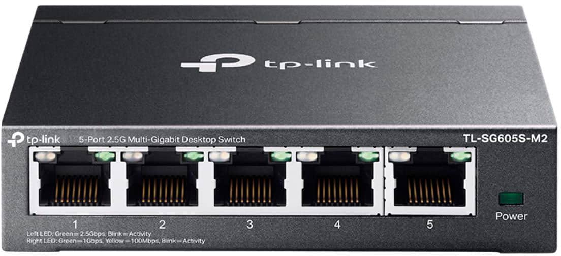 TP-Link - 5-Port 2.5G Multi-Gigabit Desktop Switch - Black - Front_Zoom
