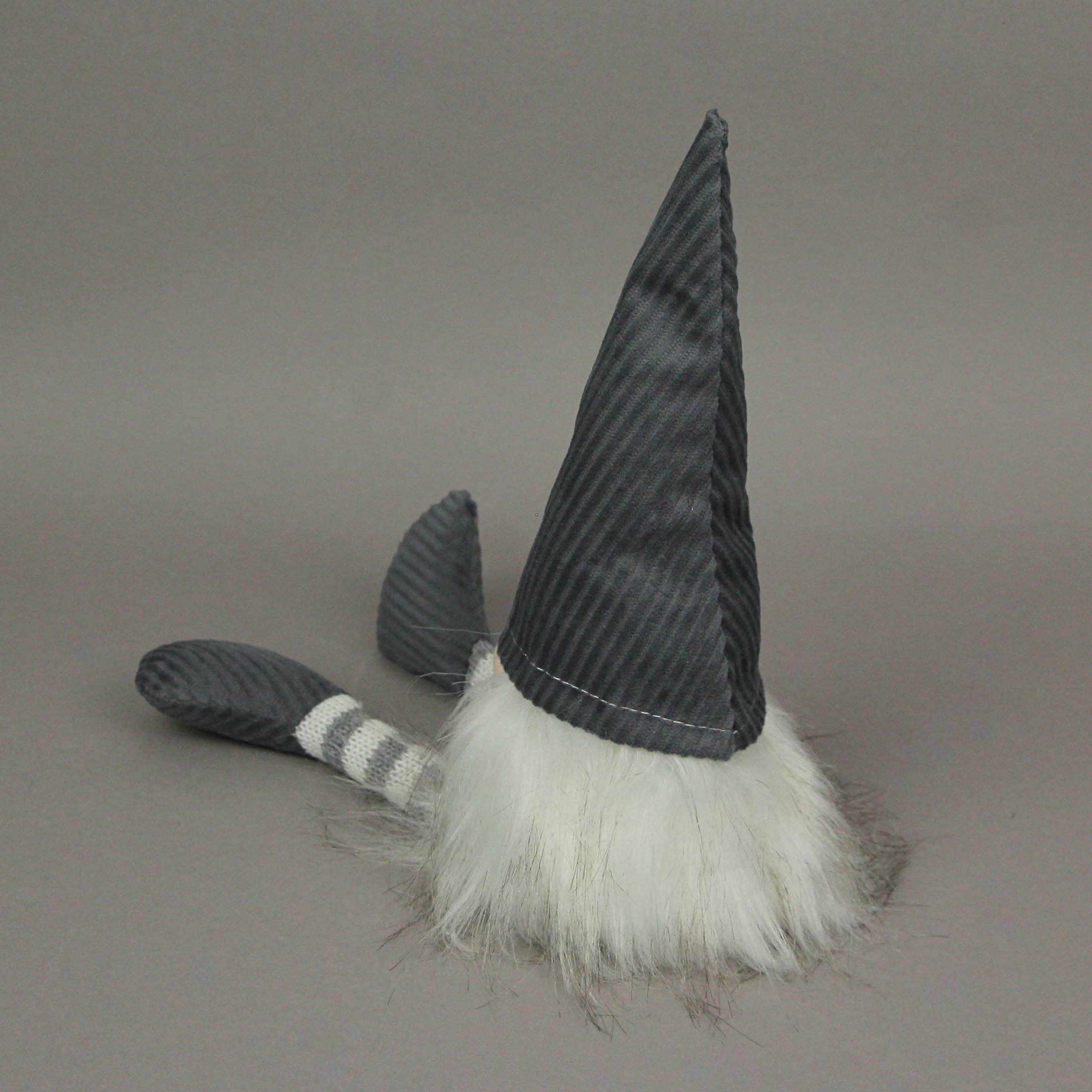 Alt View 2. PD Home & Garden - Small Polyester Garden Gnome Shelf Sitter Home Decor Plush Decoration Ornament - Grey.