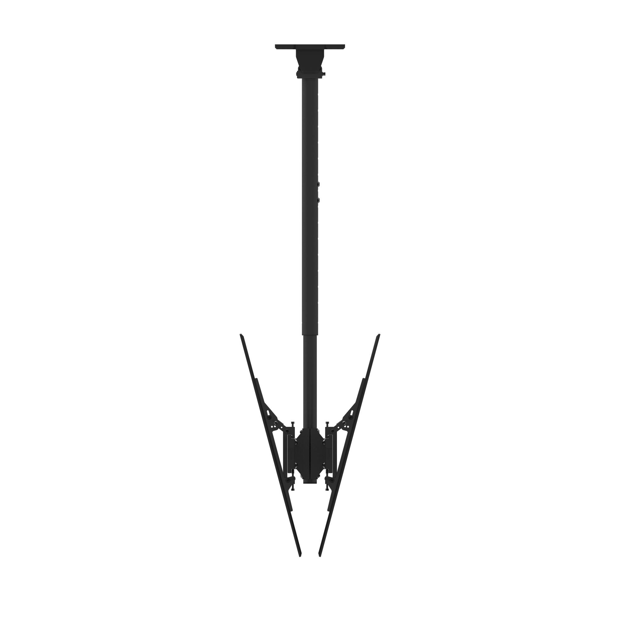 Back. Kanto - Back-to-Back Dual Screen TV Ceiling Mount for 40” to 80” TVs - Black.