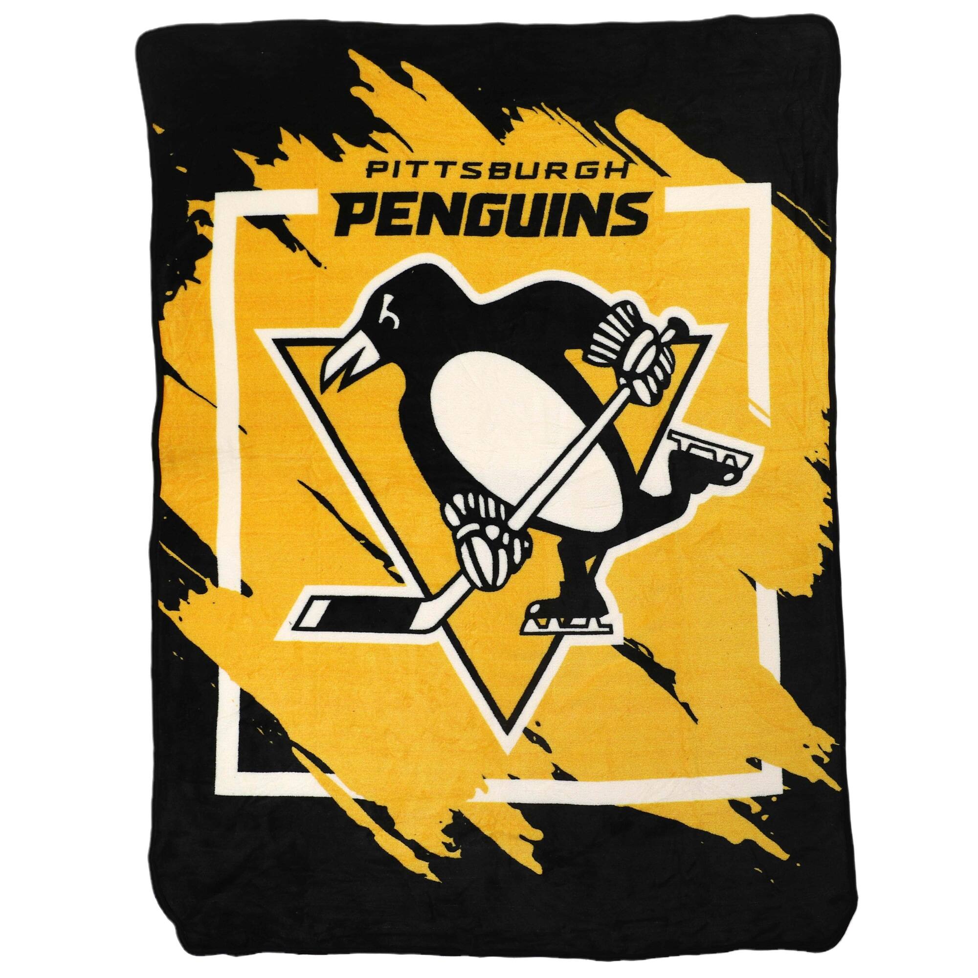 Northwest - Pittsburgh Penguins 46" x 60" Dimensional Micro Raschel Plush Throw Blanket - Black