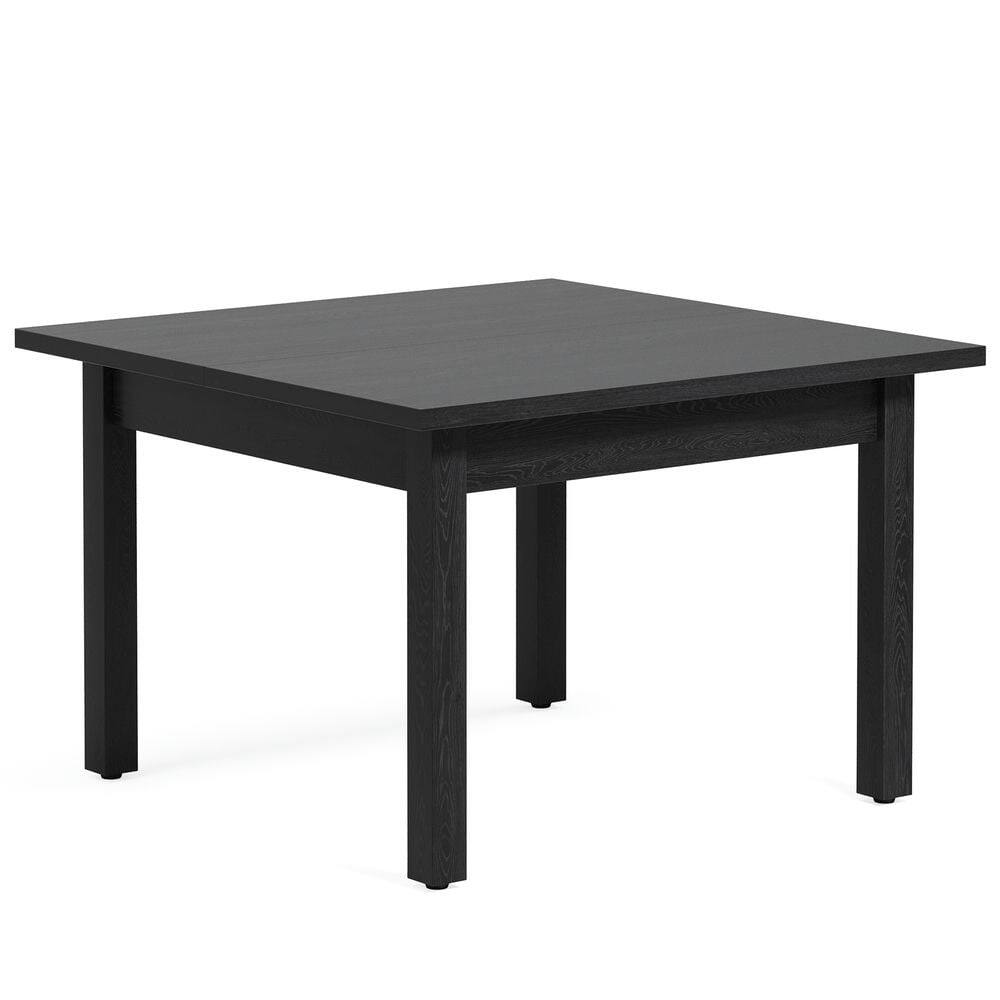 Resenkos - Kadyn Dining Table, Living Room Table 39.4" Square Kitchen Table with Solid Wood Legs for 4 - Black