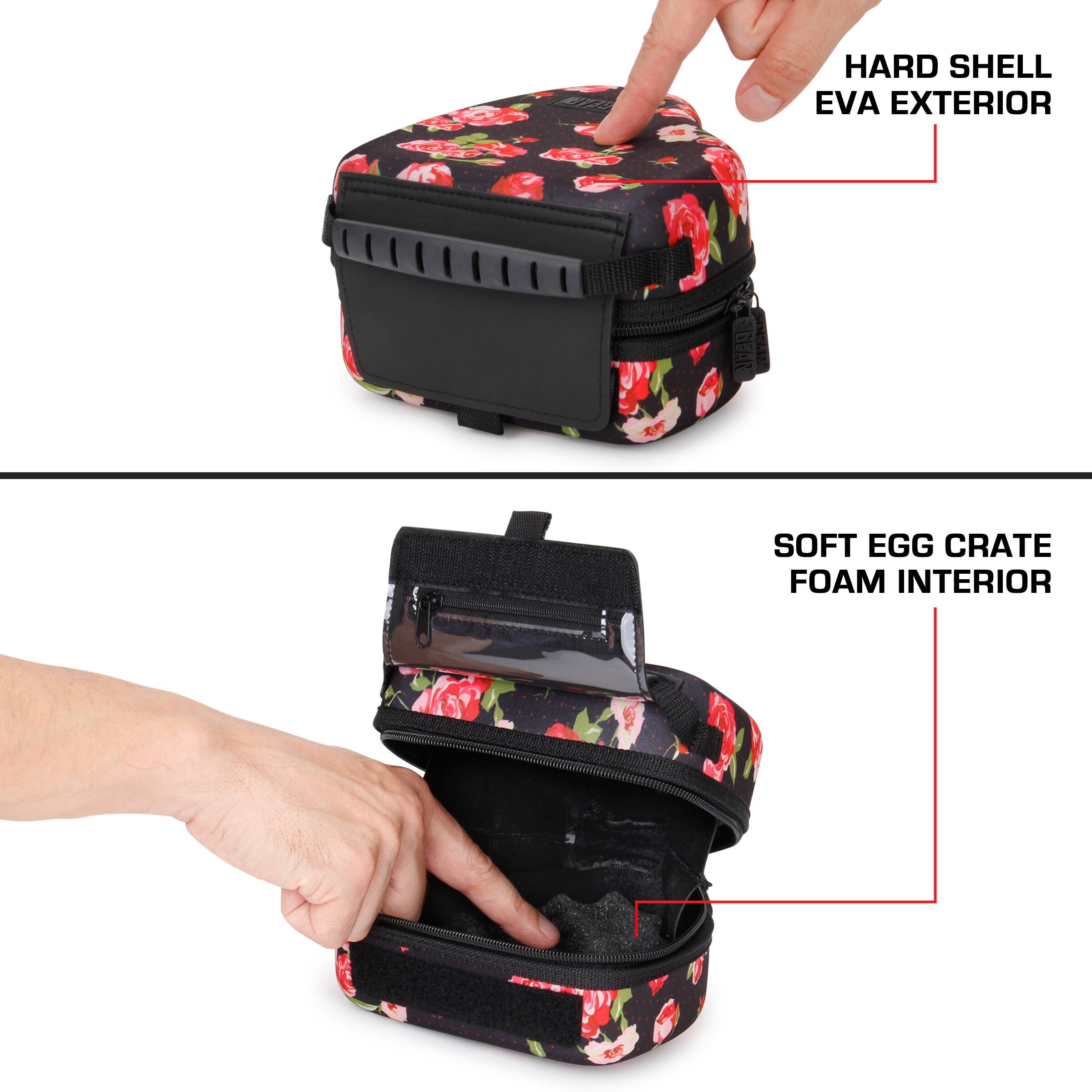 USA Gear Quick Access DSLR Hard Shell Camera Case w/ Accessory Storage ...