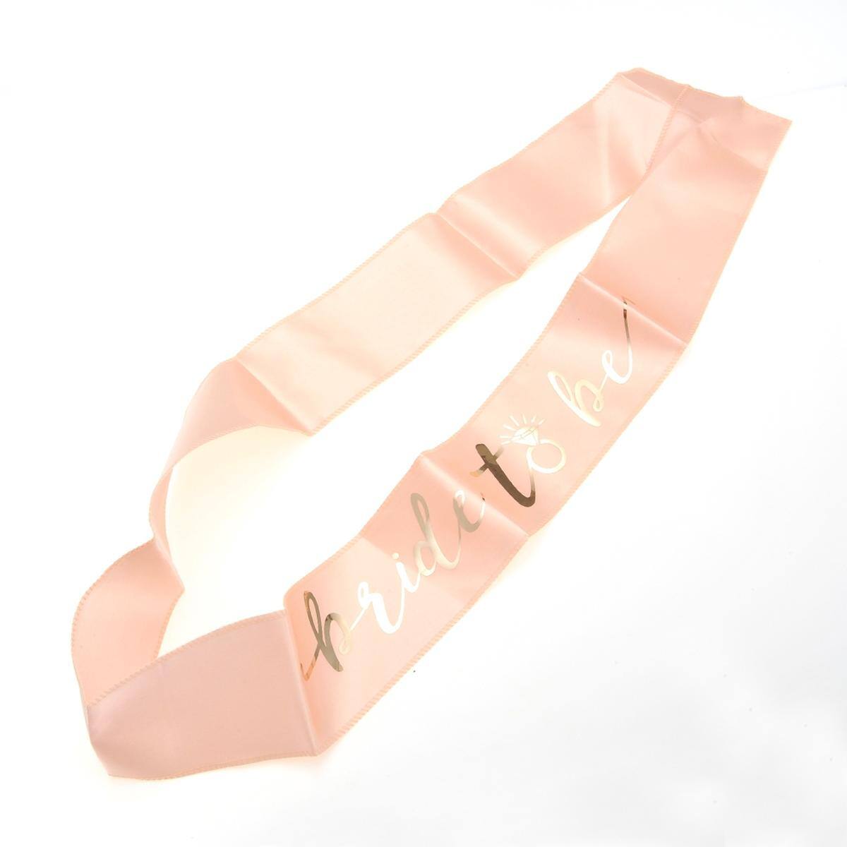 Back. JuzToys - Pink And Gold Bachelorette Party Bride Sash - Pink.