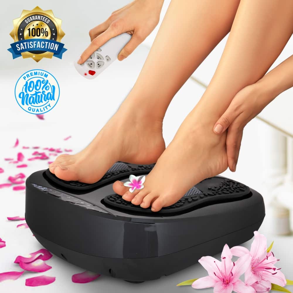 SereneLife - Hurtle Foot Massage Machine – Deep Massager for Feet, Heels, Toes and Calves with Remote Control, Adjustable