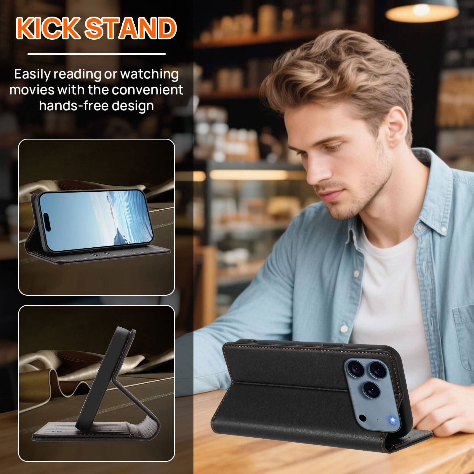 KICK STAND

Easily reading or watching movies with the convenient hands-free design